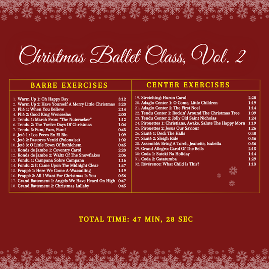 Christmas Ballet Class, Vol. 2 - CD for Ballet Dance training