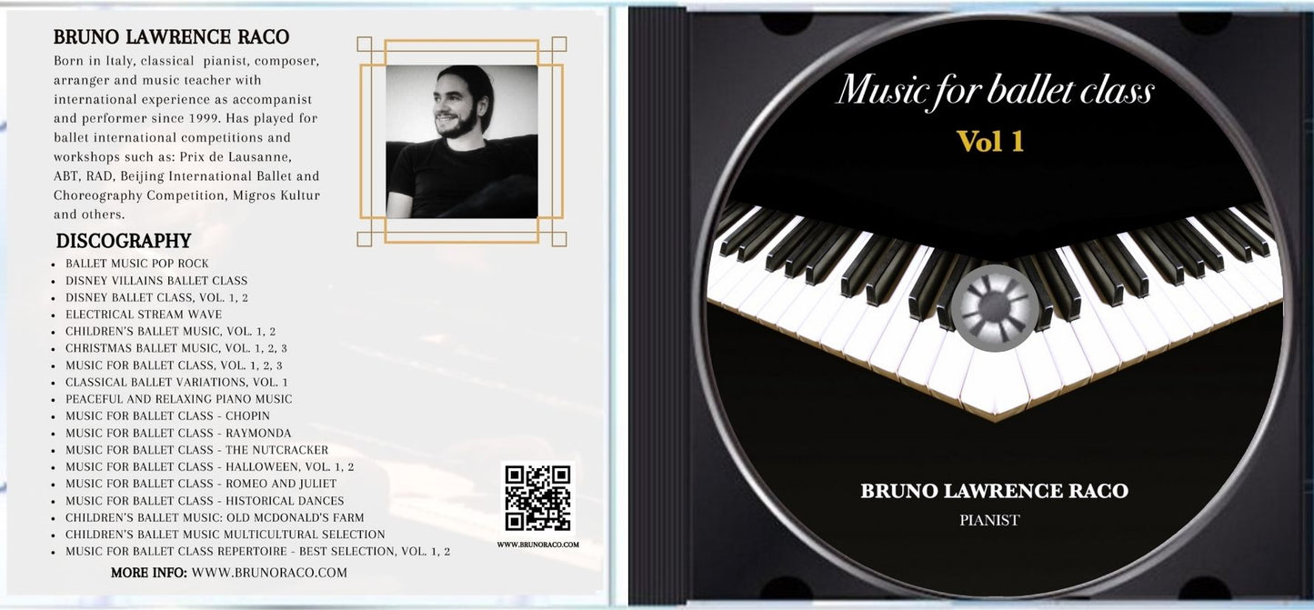 Music for Ballet Class, Vol. 1 - CD for Ballet Dance training