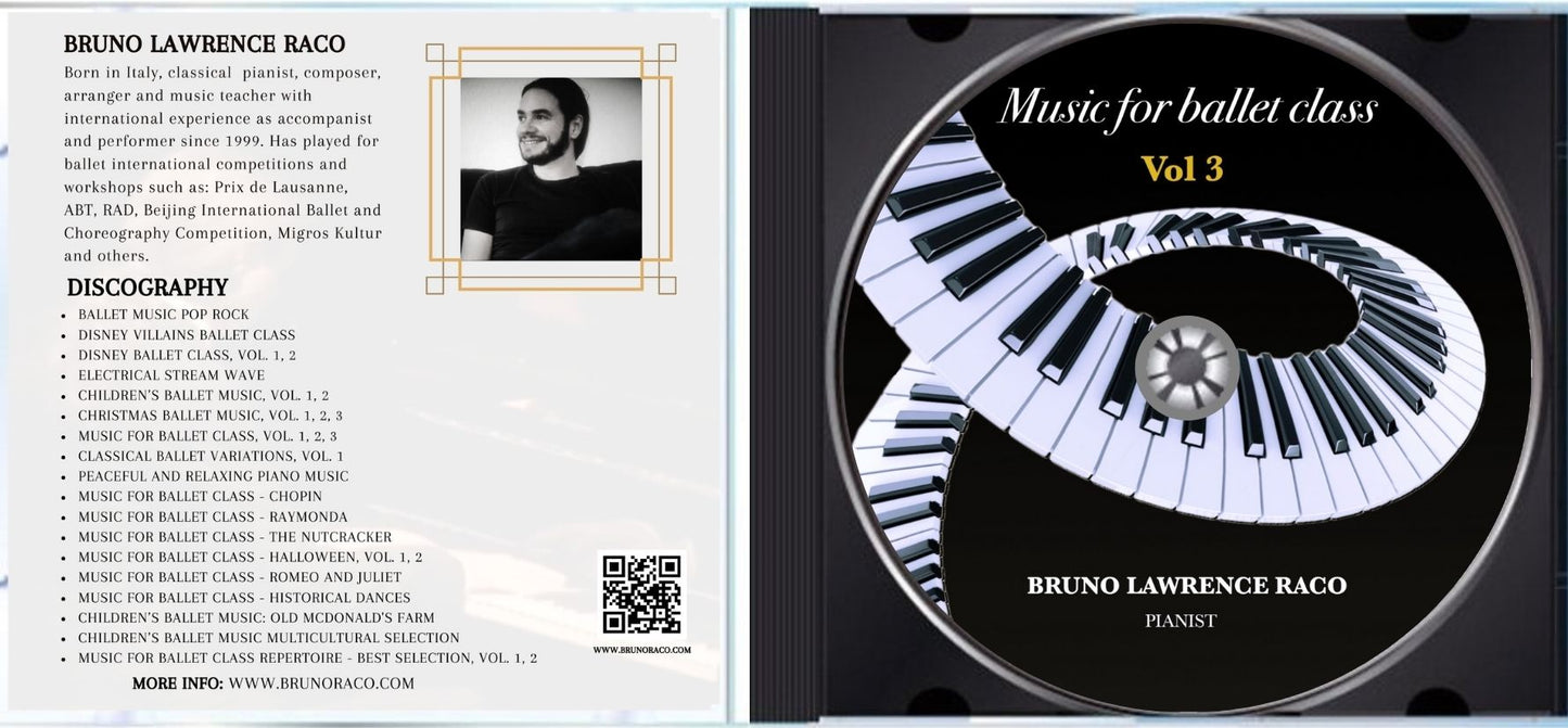 Music for Ballet Class, Vol. 3 - CD for Ballet Dance training