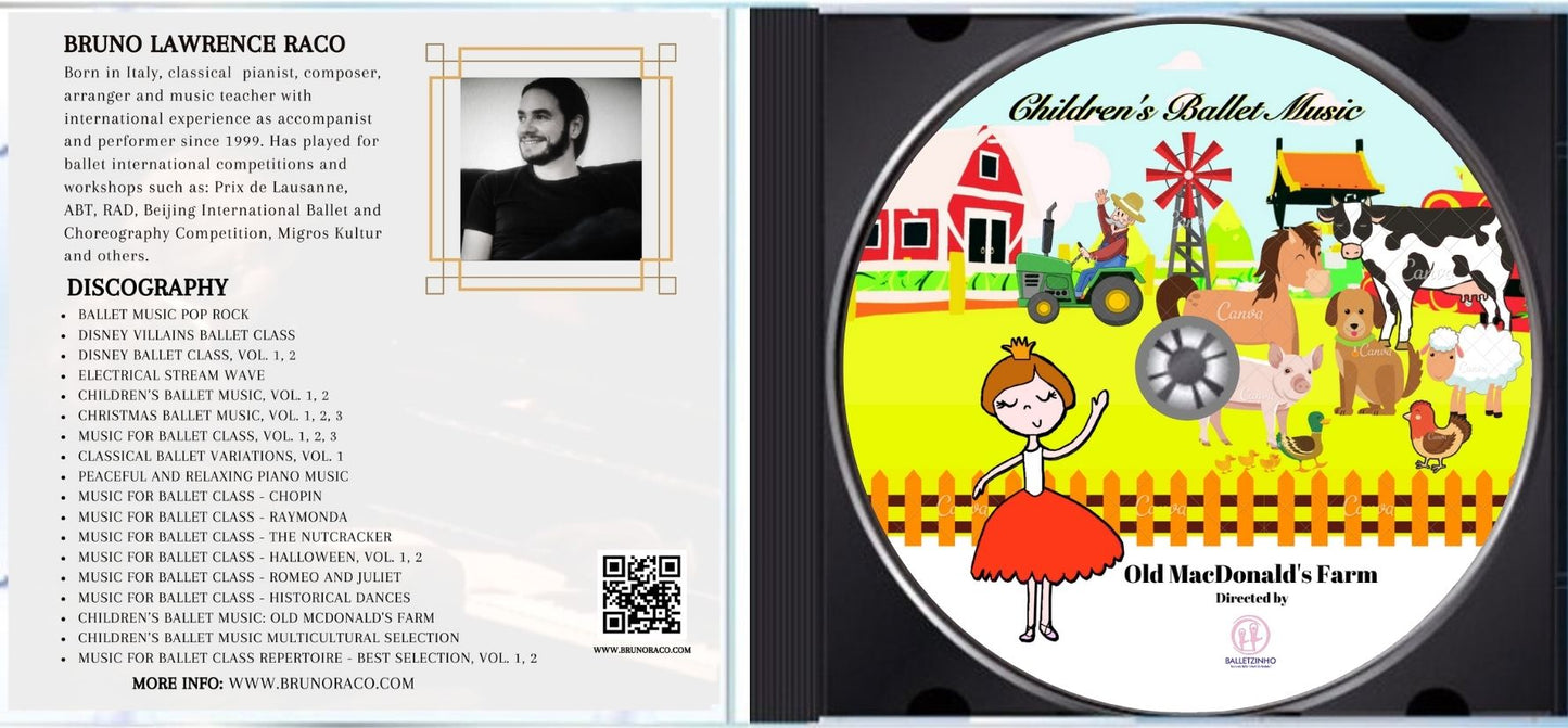 Children's Ballet Music - Old MacDonald's Farm - CD for Ballet Dance training