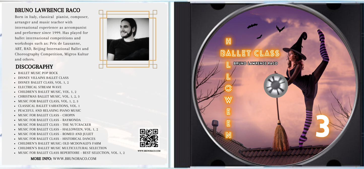 Music for Ballet Class - Halloween, Vol. 3 - CD for Ballet Dance training