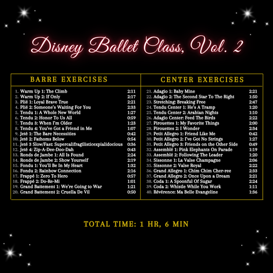 Disney Ballet Class, Vol. 2 - CD for Ballet Dance training