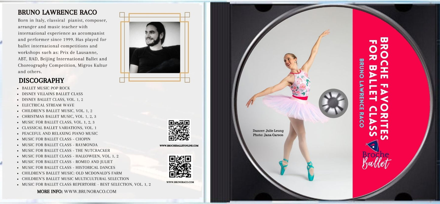 Broche Favorites for Ballet Class - CD for Ballet Dance training