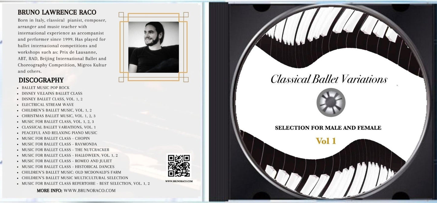 Classical Ballet Variations, Vol. 1 - CD for Ballet Dance training
