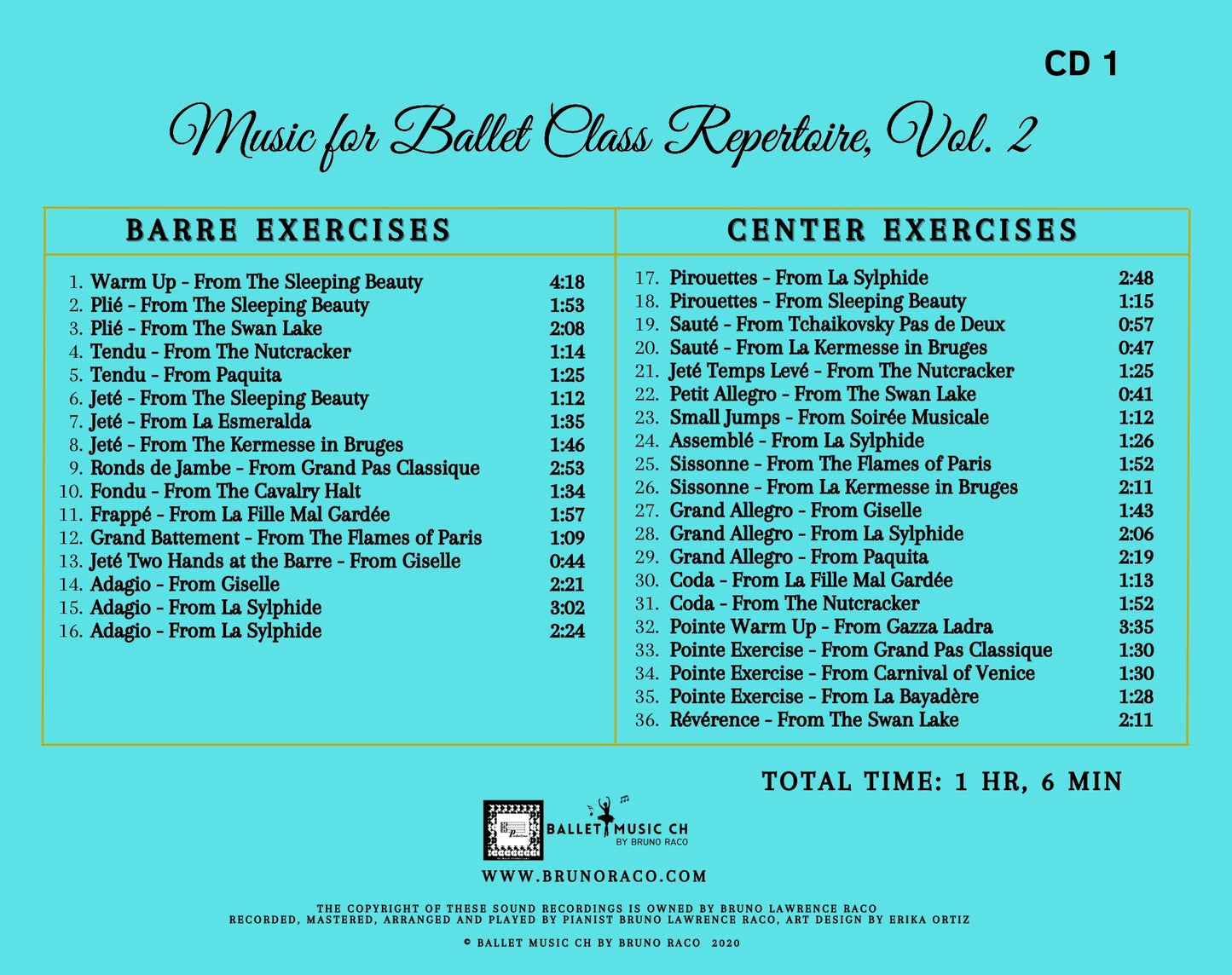 Musik für das Ballettunterrichtsrepertoire - Beste Auswahl, Band 2 - 3 CDs