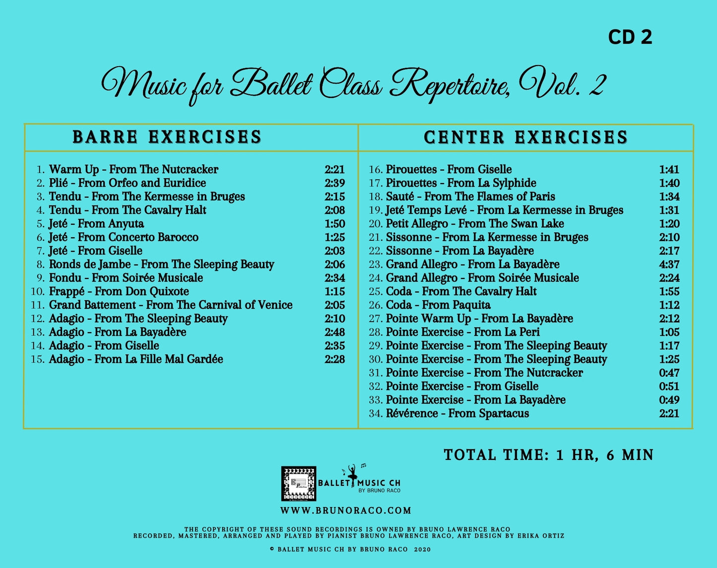 Musik für das Ballettunterrichtsrepertoire - Beste Auswahl, Band 2 - 3 CDs