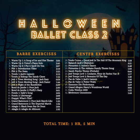 Music for Ballet Class - Halloween, Vol. 2 - CD for Ballet Dance training