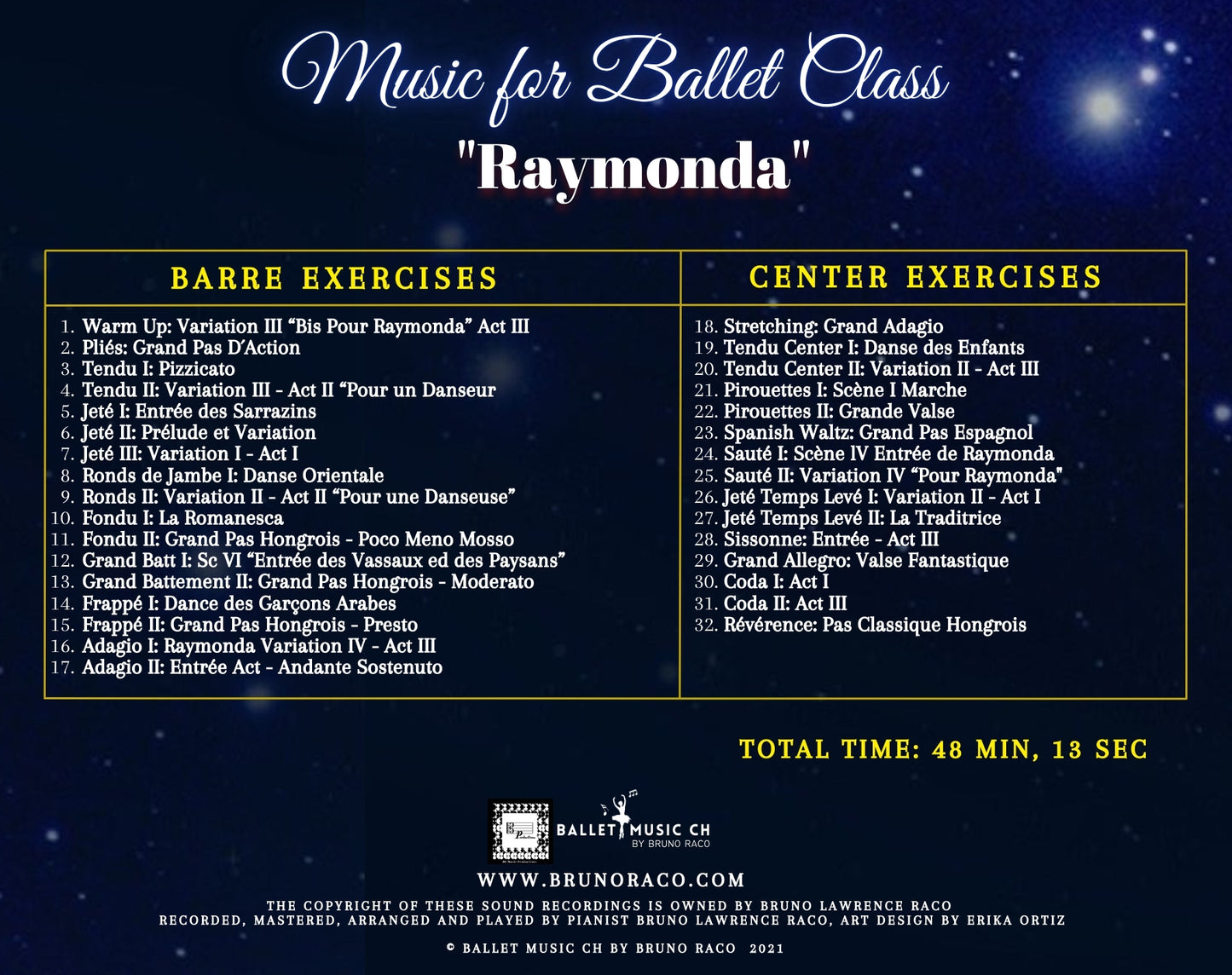 Musica del balletto Raymonda per danza classica - CD