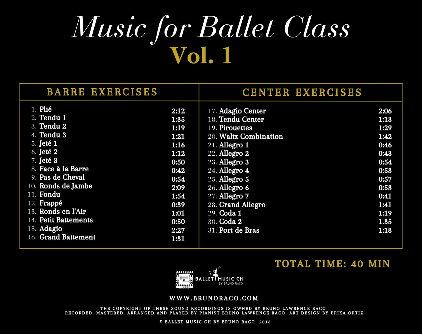 Musik für den Ballettunterricht, Band 1 - CD