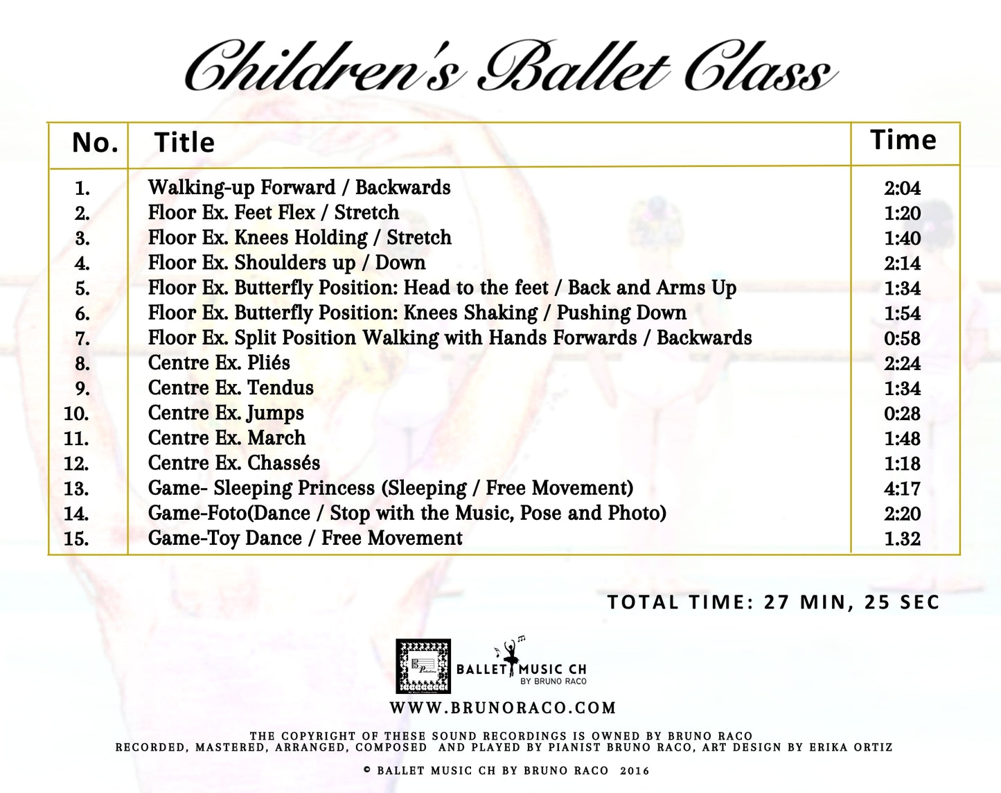 Música de ballet infantil - CD