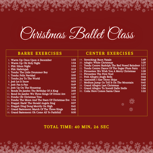 Christmas Ballet Class, Vol. 1 - CD for Ballet Dance training