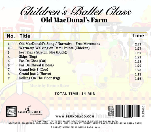 Children's Ballet Music - Old MacDonald's Farm - CD for Ballet Dance training