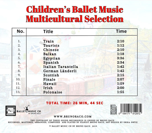 Children's Ballet Music Multicultural Selections - CD for Ballet Dance training