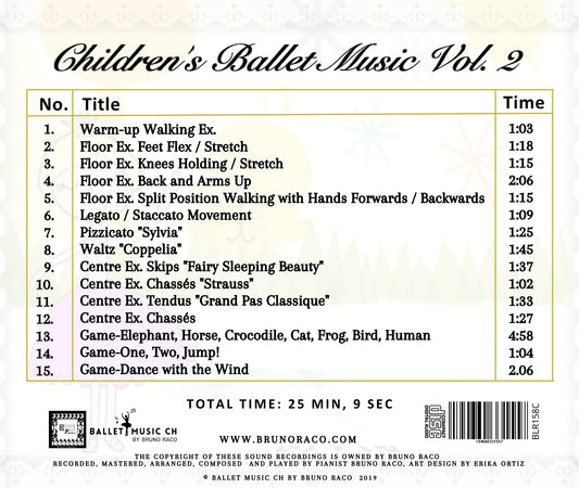 Children's Ballet Music, Vol. 2 - CD for Ballet Dance training
