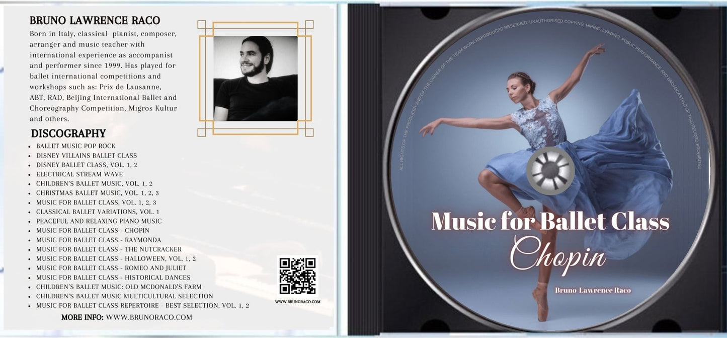 Chopin Ballet Class Music - CD for Ballet Dance training