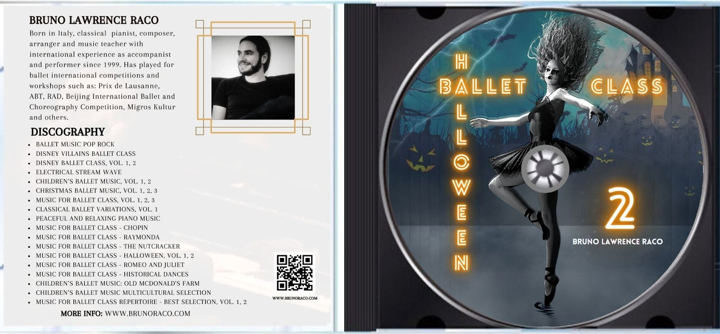 Music for Ballet Class - Halloween, Vol. 2 - CD for Ballet Dance training