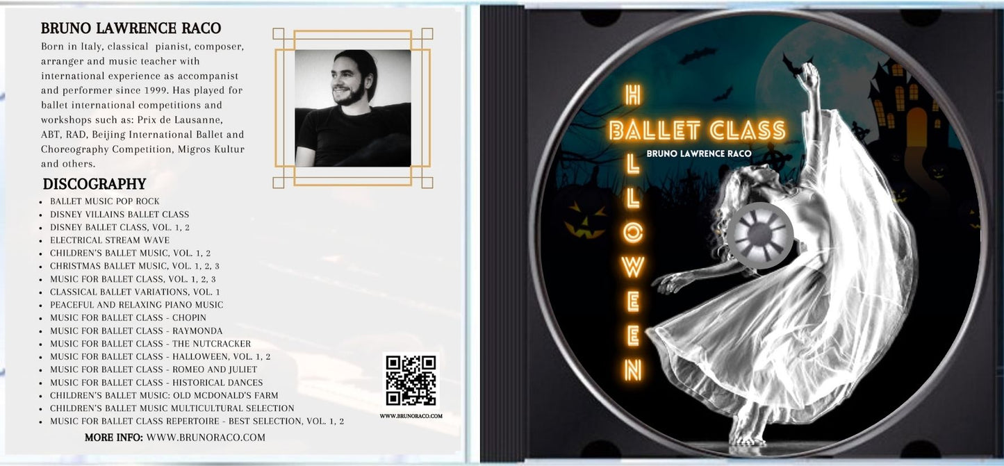 Halloween Ballet Class Music - CD for Ballet Dance training