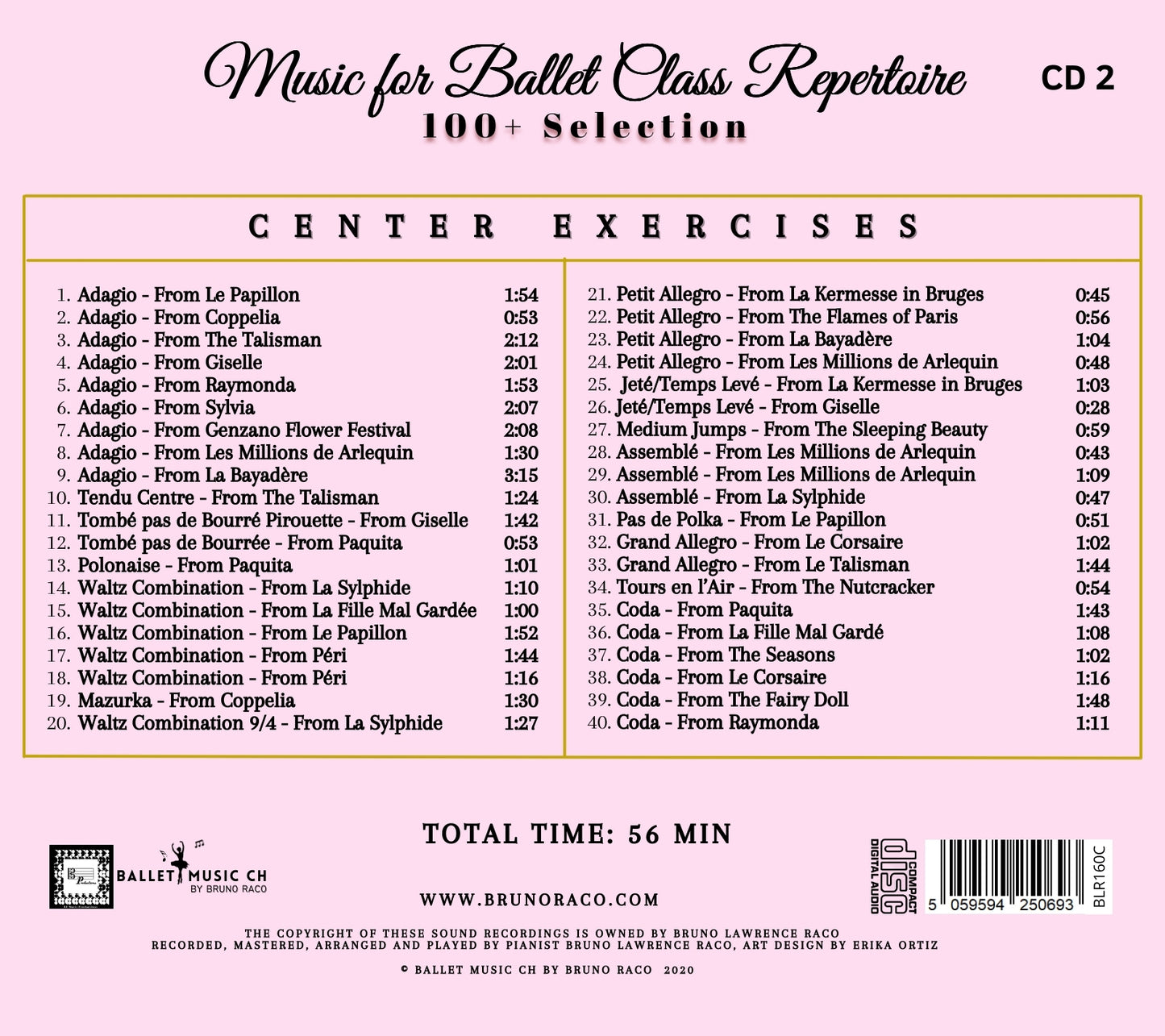 Repertorio de música para clases de ballet: más de 100 selecciones (3 CD)