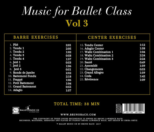 Music for Ballet Class, Vol. 3 - CD for Ballet Dance training