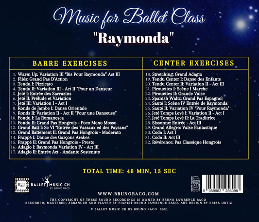 Raymonda Ballet Class Music - CD for Ballet Dance training