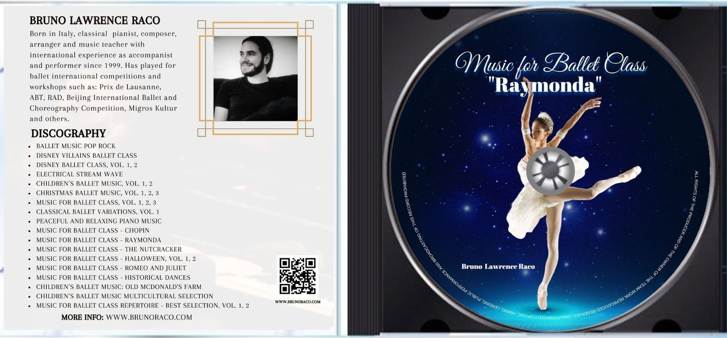 Raymonda Ballet Class Music - CD for Ballet Dance training