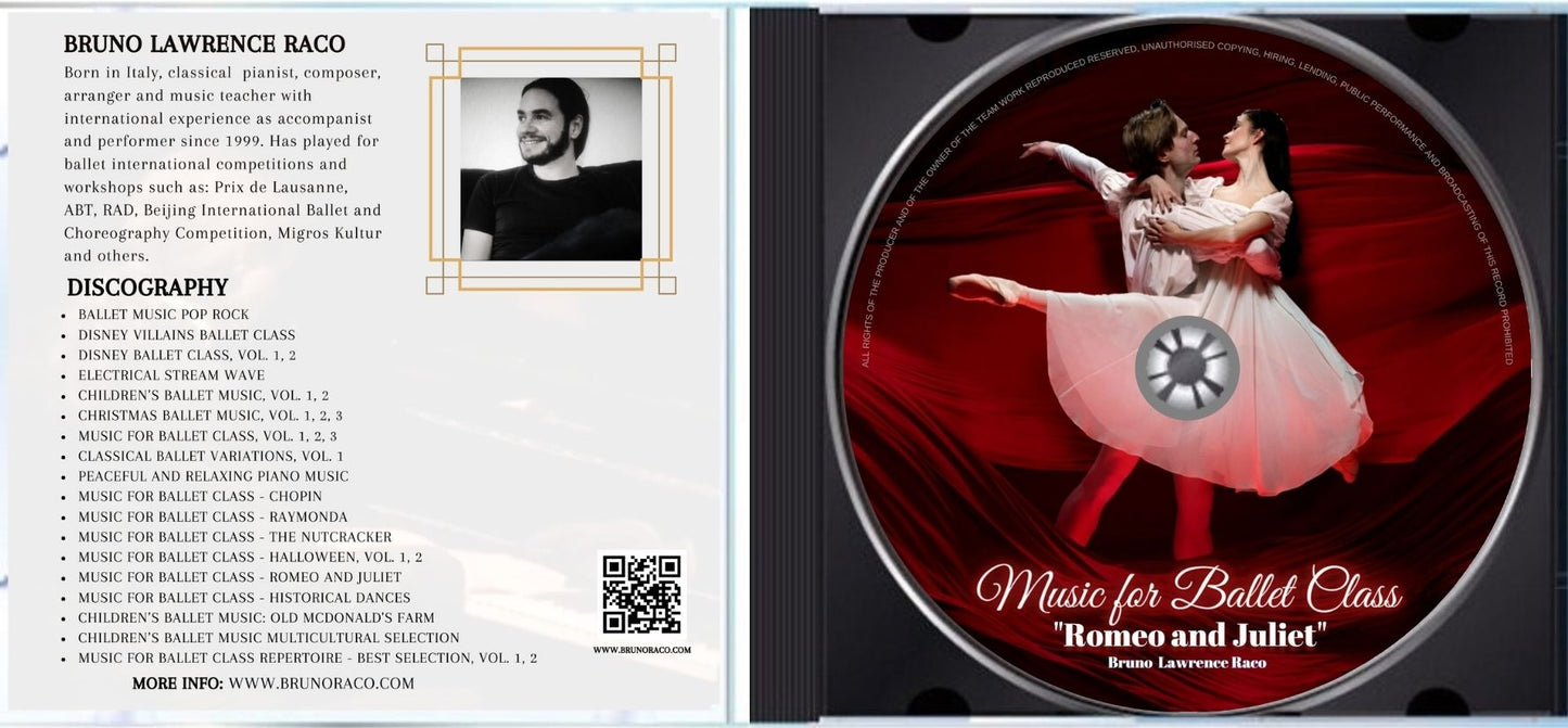 Romeo and Juliet Ballet Class Music - CD for Ballet Dance training