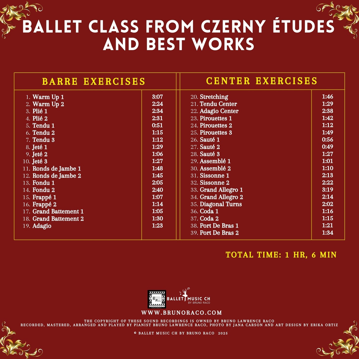 Ballet Class from Czerny Études and Best Works - CD