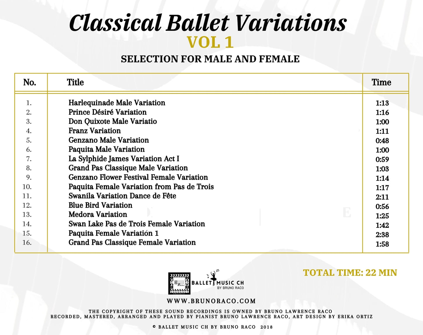 Variazioni di balletto classico, Vol. 1 - CD