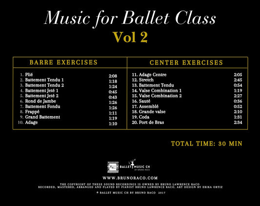 Musica per la lezione di danza classica, Vol. 2 - CD