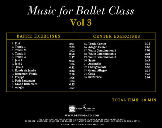 Música para la clase de ballet, vol. 3 - CD