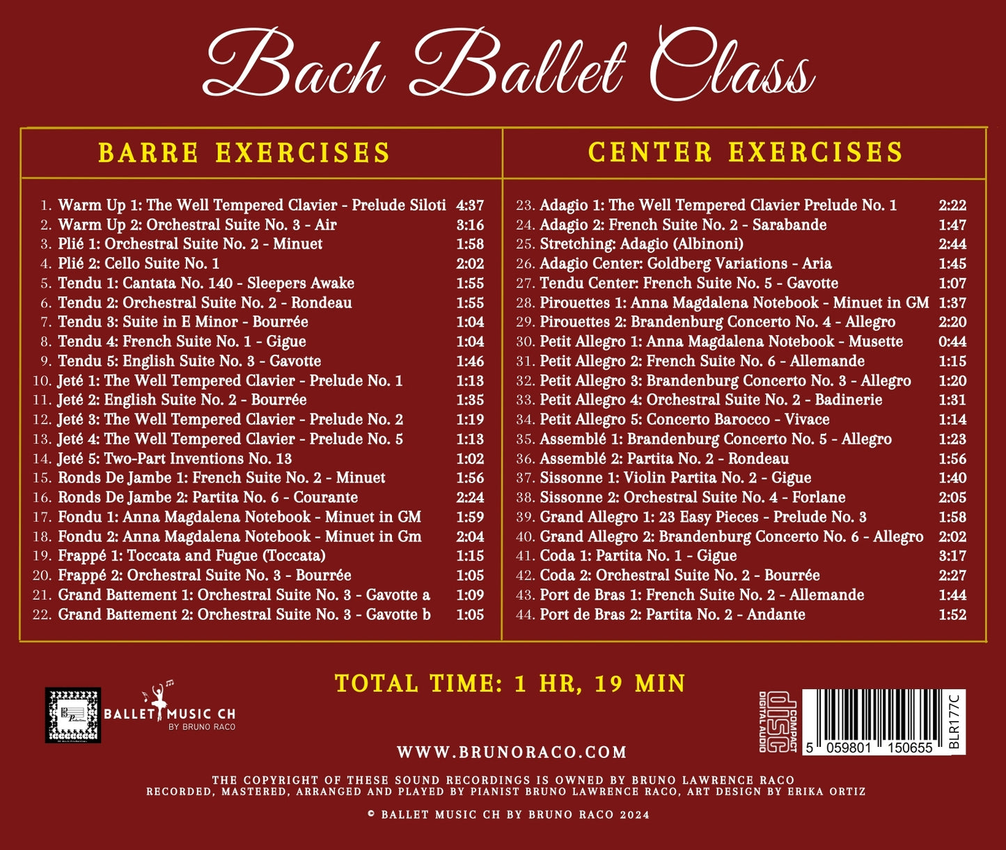 Bach Ballet Class - CD