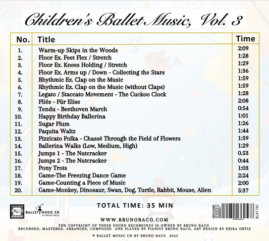 Musica di balletto per bambini, Vol. 3 - CD