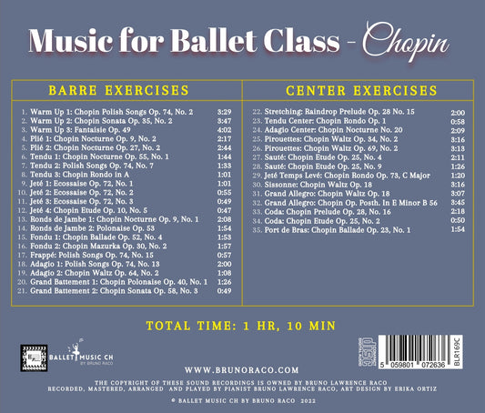 Musica per le lezioni di danza classica di Chopin - CD