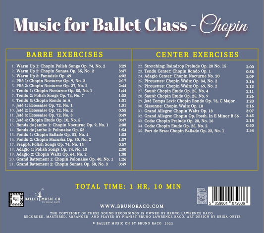 Chopin Ballet Class Music - CD for Ballet Dance training