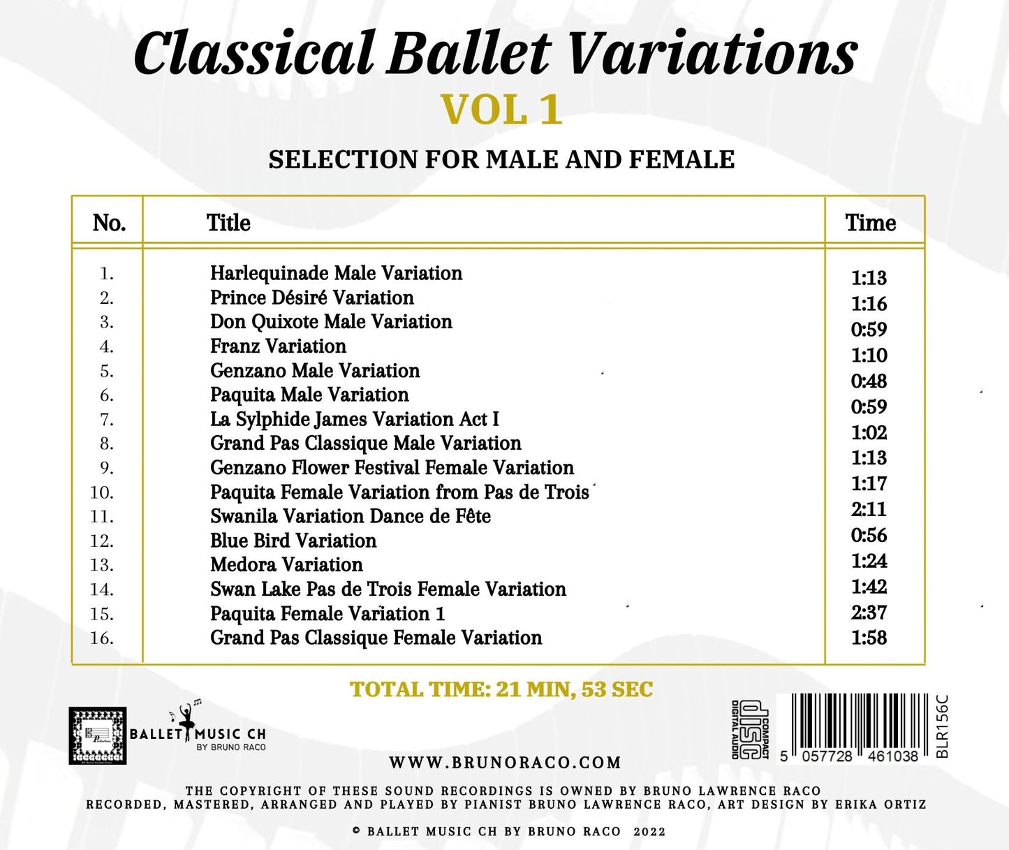 Classical Ballet Variations, Vol. 1 - CD