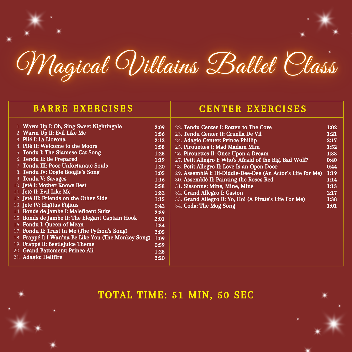 Clase de ballet de villanos de Disney - CD