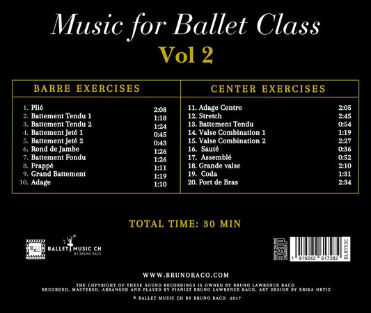Musica per la lezione di danza classica, Vol. 2 - CD