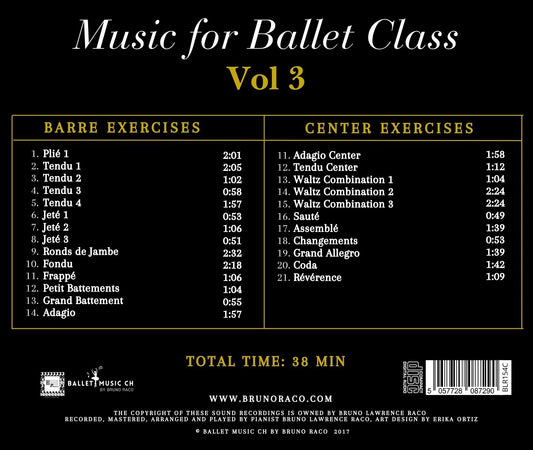Musica per la lezione di danza classica, Vol. 3 - CD