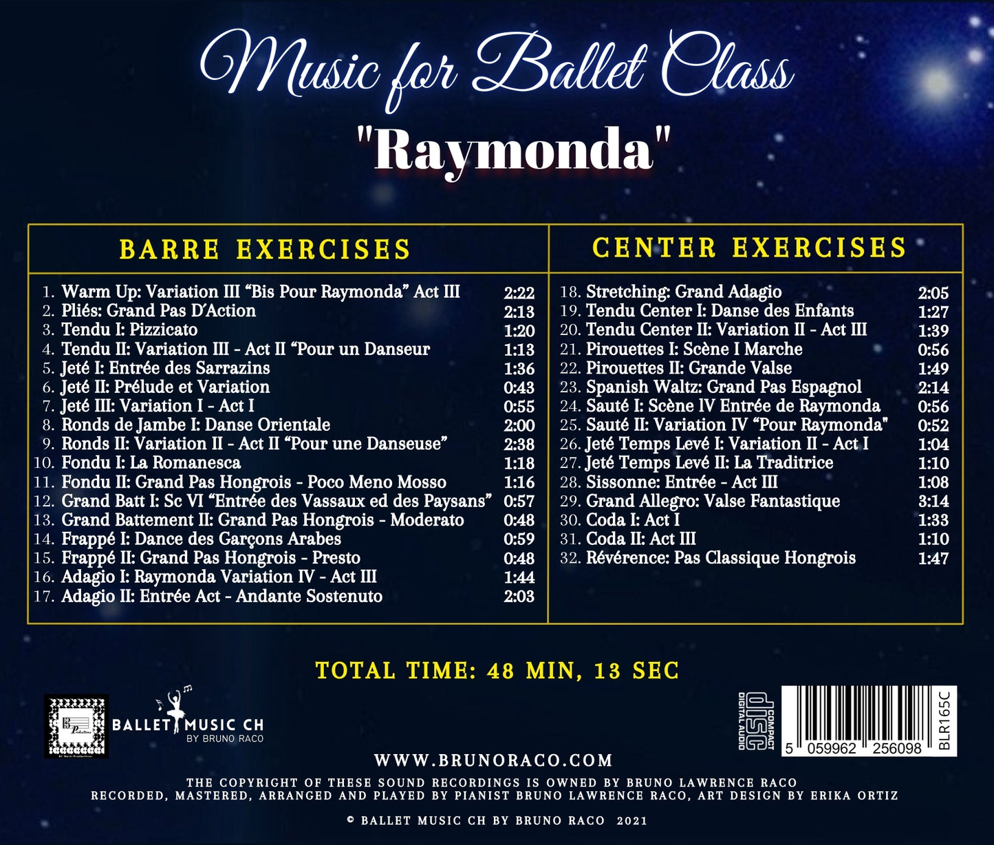 Raymonda Ballet Class Music - CD