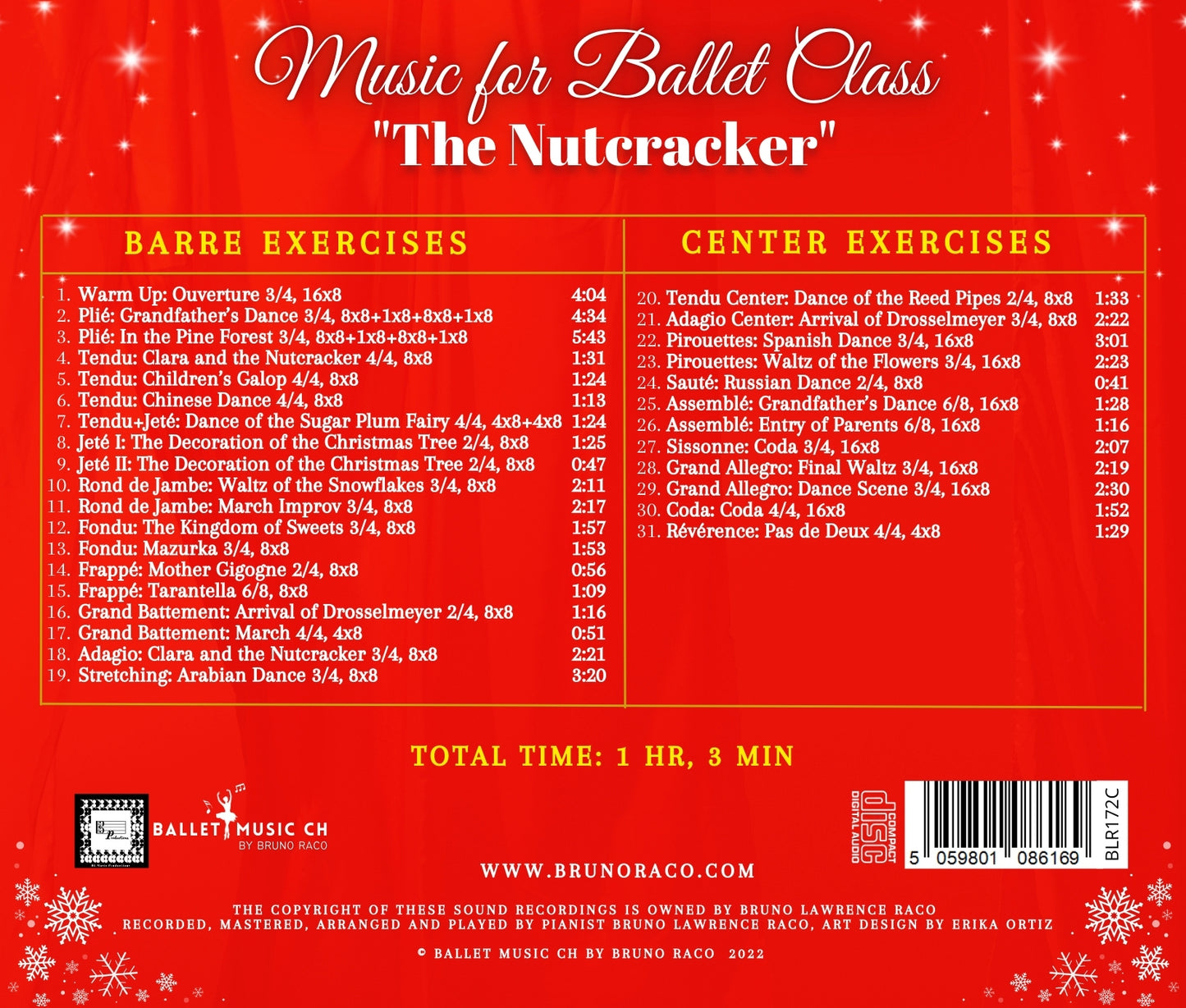 Nutcracker Ballet Class Music - CD