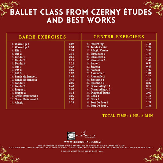 Ballet Class from Czerny Études and Best Works - CD